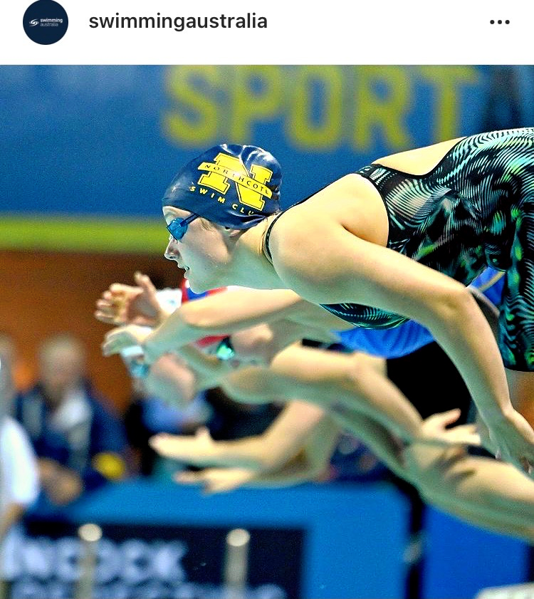 FOG OFF! founder diving off the blocks at the Australian Championships